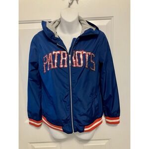 New England Patriots NFL Girls Jacket Sequin Logo Size 14/16 OR Women's XS/Small